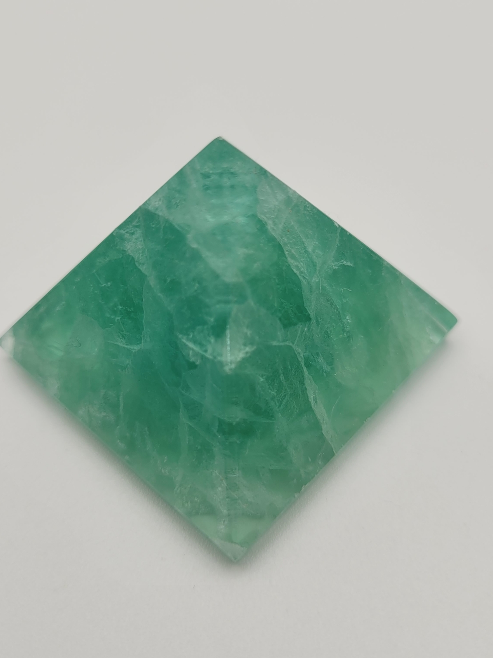 Green Fluorite Sunstone Pyramid Home Accent - Decorative Gemstone
